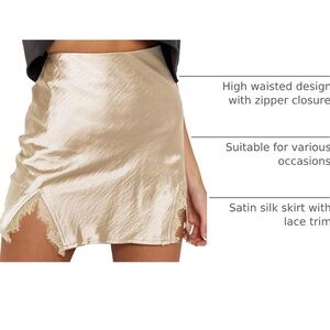 Shimmering Gold Mini Skirt